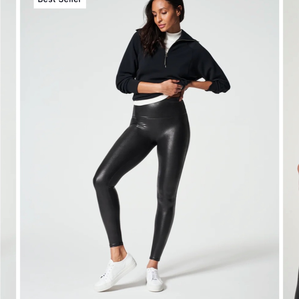 Spanx Faux Leather Leggings, small